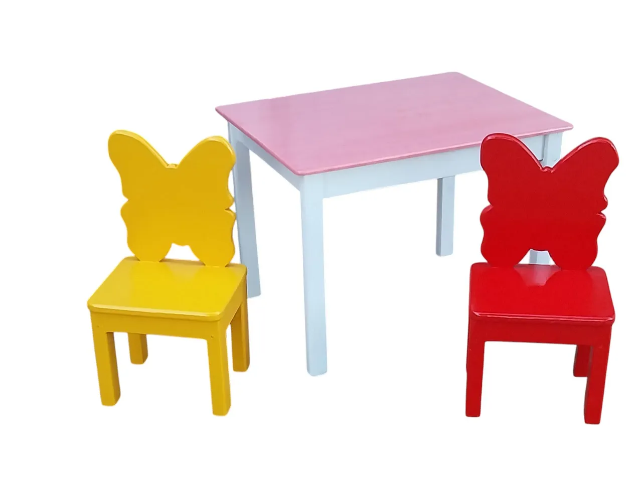Conjunto Mesa e Cadeiras Infantis - Tema Borboleta