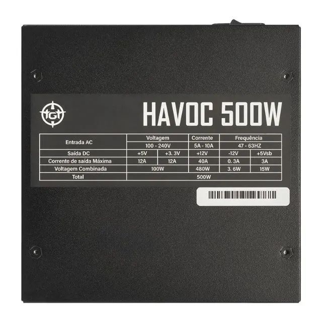 Fonte TGT Havoc, 500W, 80 Plus White, 12x 19,88 - Foto 3