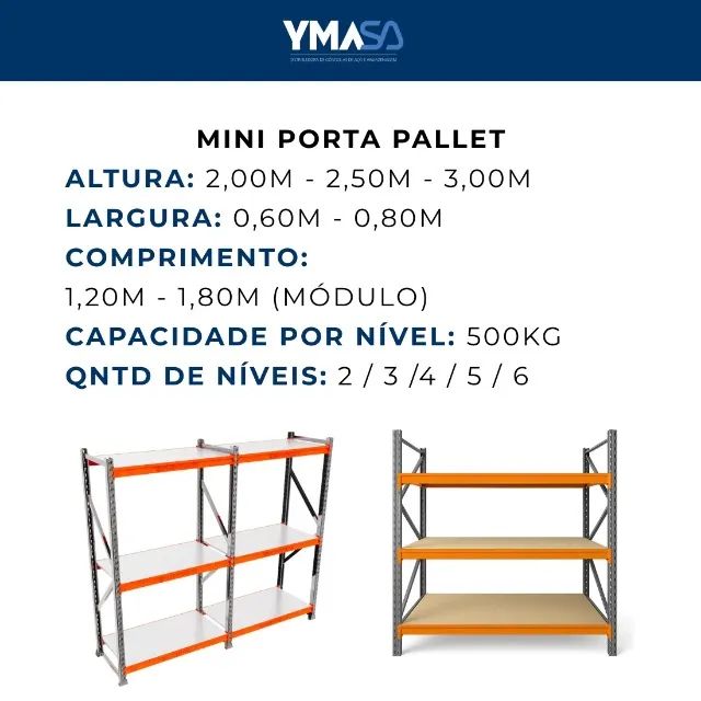Promoção de porta pallet 500kg, produto de pronta entrega!  - Foto 5