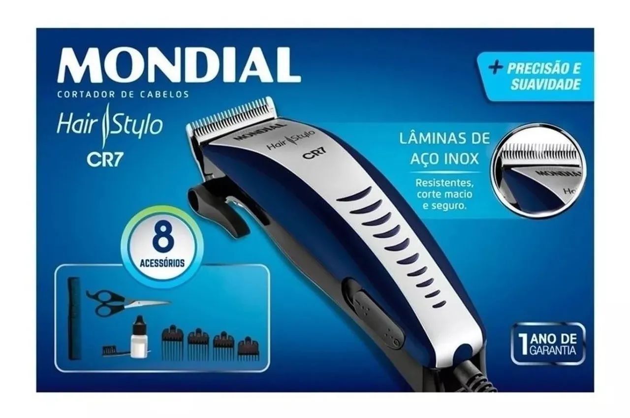 Máquina de Cortar Cabelo Mondial Hair Stylo CR7 -tem que consertar o motor ela está lenta