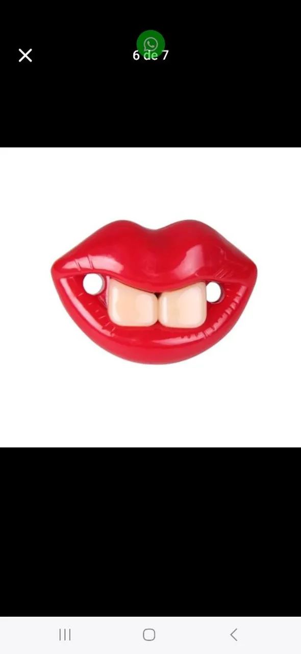 Chupetas de Silicone para Bebê modelo Dentes e Bigodes - Foto 5