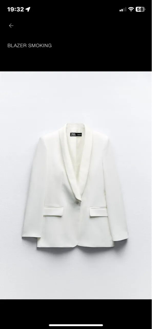 Blazer branco da ZARA