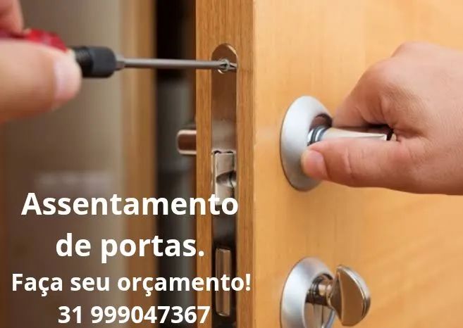 Assentamento/instalação de portas