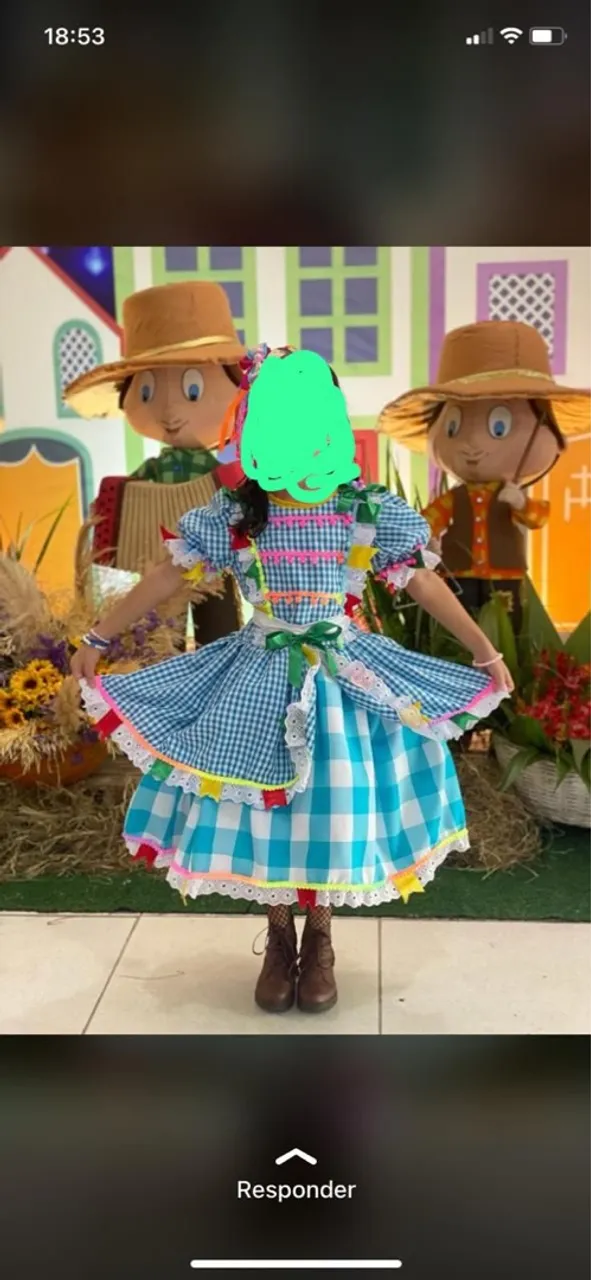 Vestido de Festa Junina Infantil