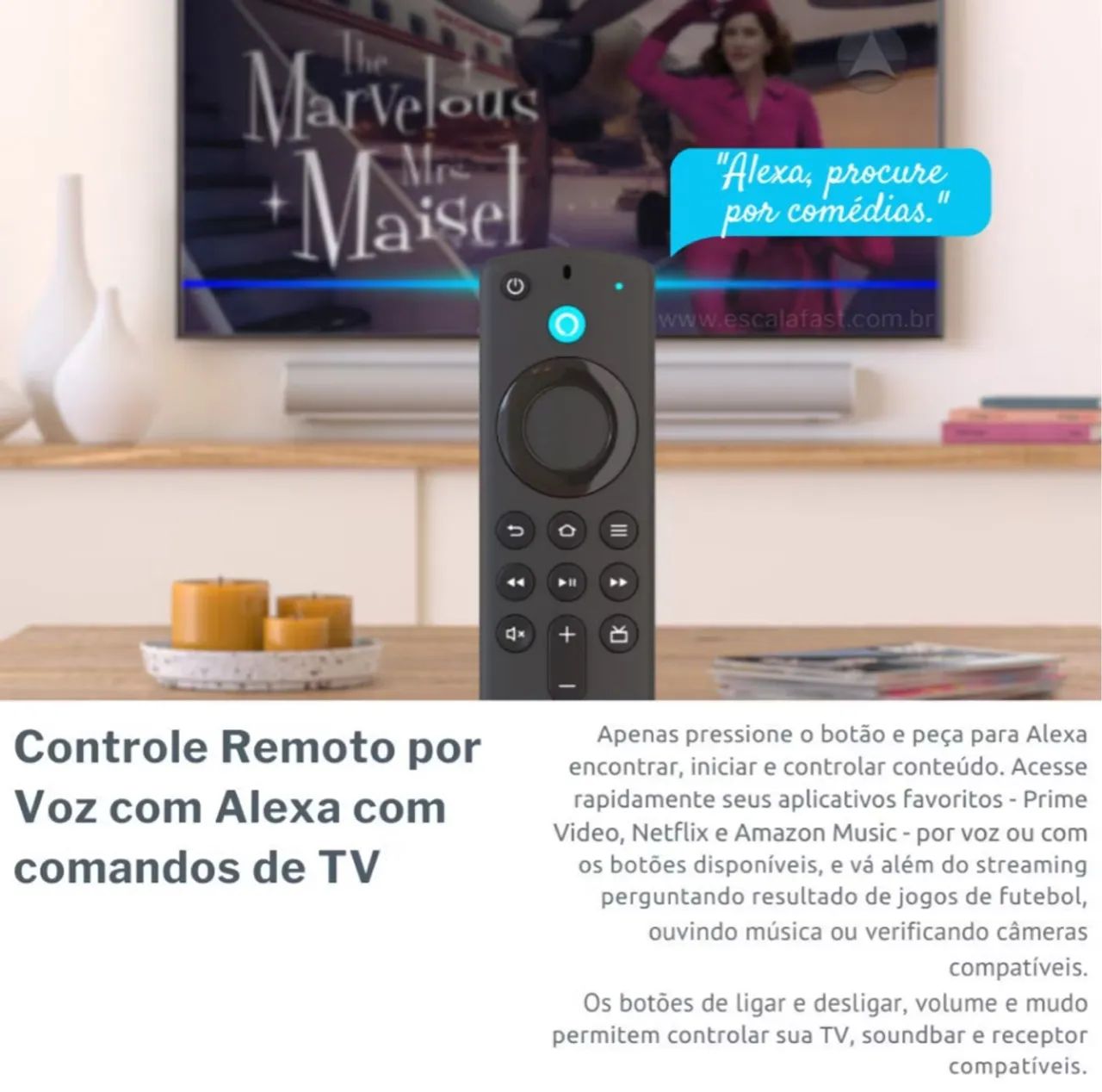 Amazon Fire TV Stick Com Alexa - 1080p - 1 mes de assinatura - Foto 3