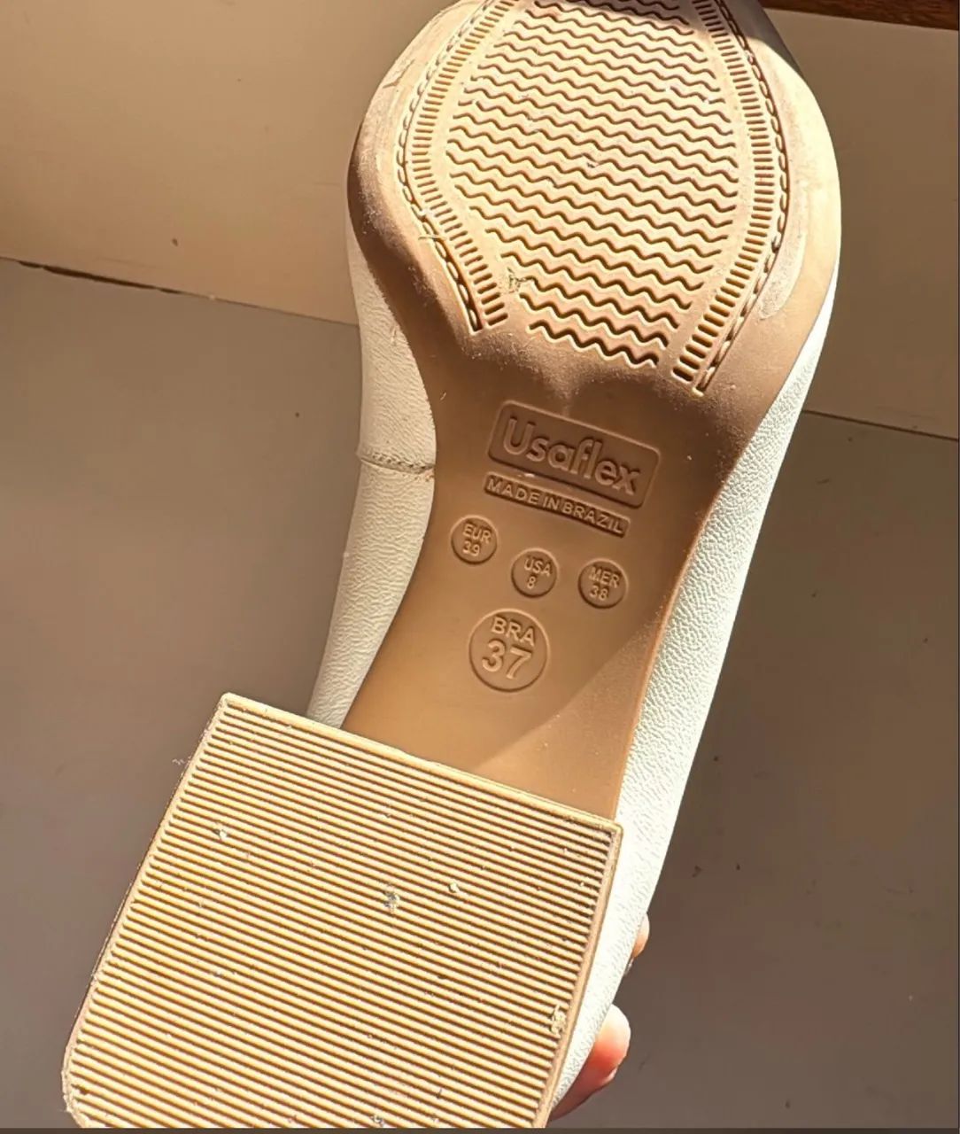 Sapato salto bloco branco  - Foto 5