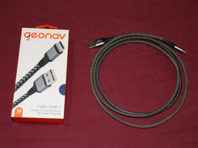 Cabo USB-C Geonav trançado - 1,5m - USB 3.0 - Foto 3