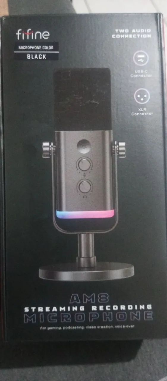 Microfone Fifine AM8 Streaming Profissional - Black