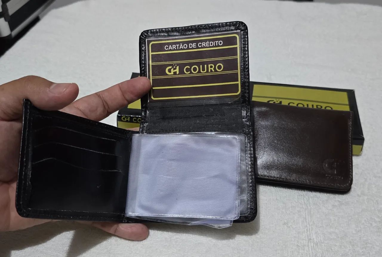 Porta cartão e cédula de couro  - Foto 2