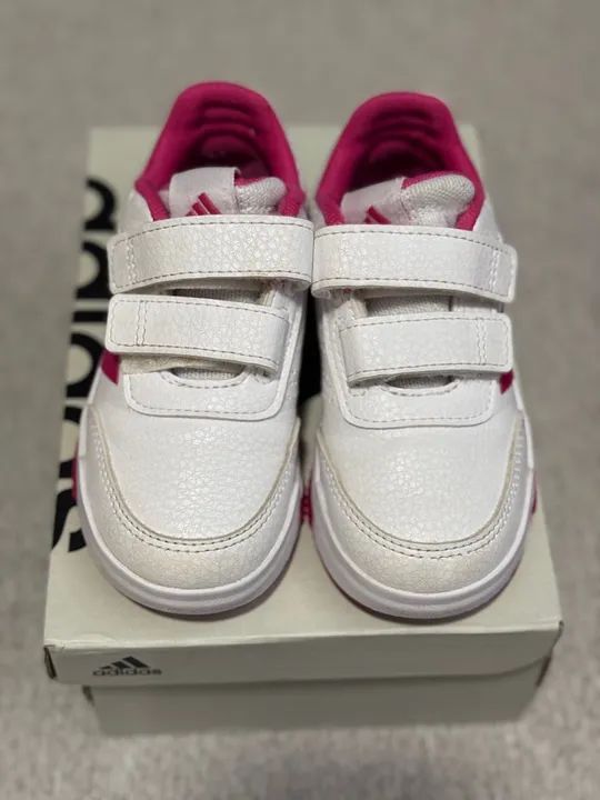 Tênis Adidas Infantil Tensaur Sport 2.0 - Tamanho 22 - Branco com Rosa
