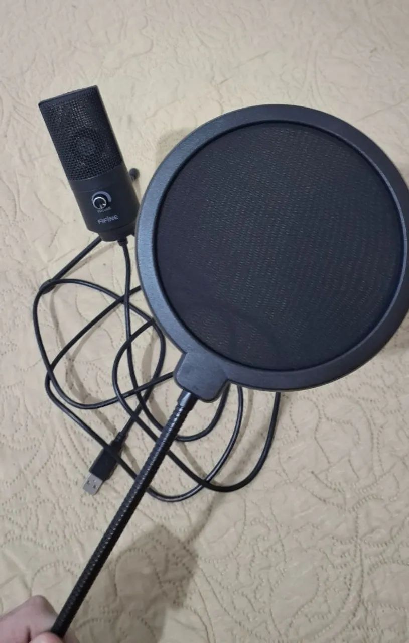 Microfone Fifine com Pop Filter (NÃO ENTREGO)