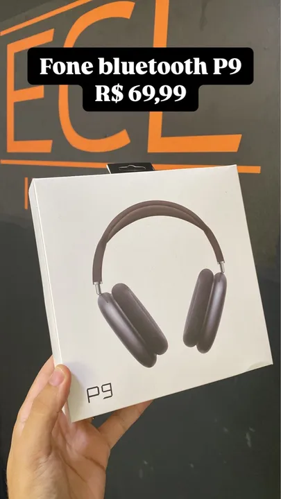 Fone Bluetooth P9 - Novo - R$ 69,99