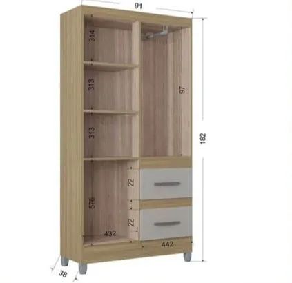 Guarda-Roupa 4 Portas com Gavetas - Moderno e Funcional - Foto 5