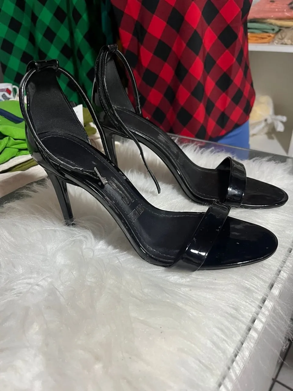 Sandália Feminina Salto Fino Preta