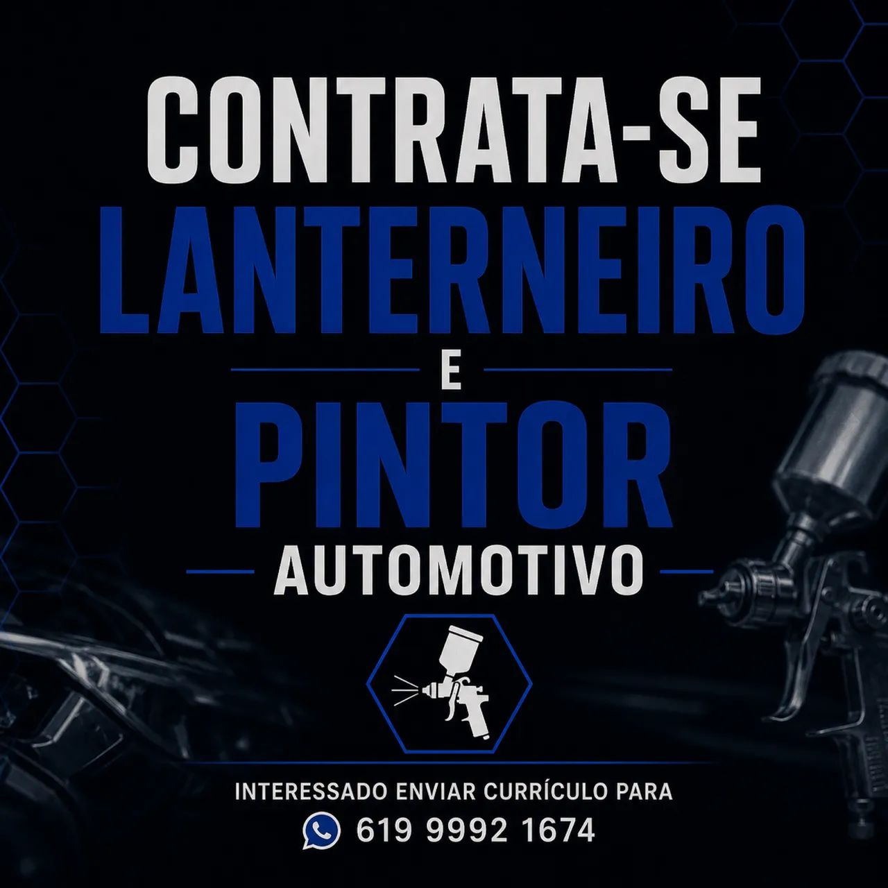 Contrata-se pintor e lanterneiro automotivo