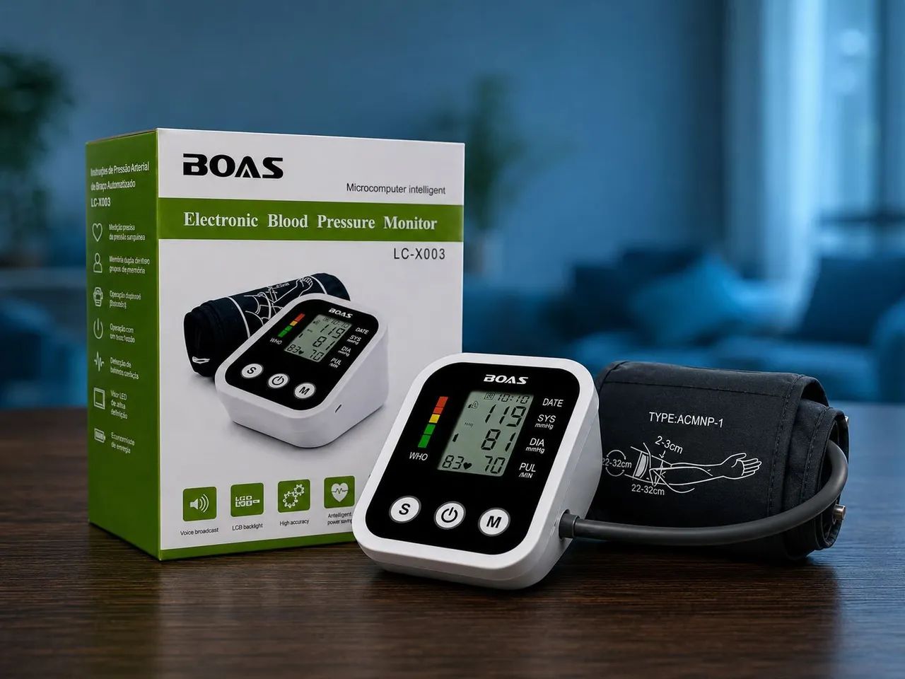 Medidor de Pressão Digital de Braço BOAS LC-X003 - Foto 2