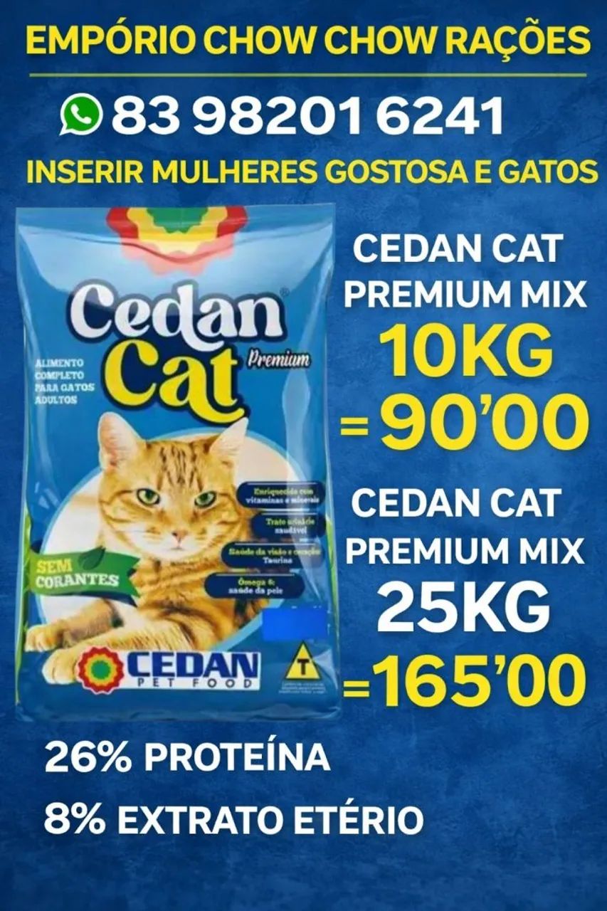 RAÇÃO CEDAN CAT PREMIUM 10KG/25KG ADULTO  - Foto 2