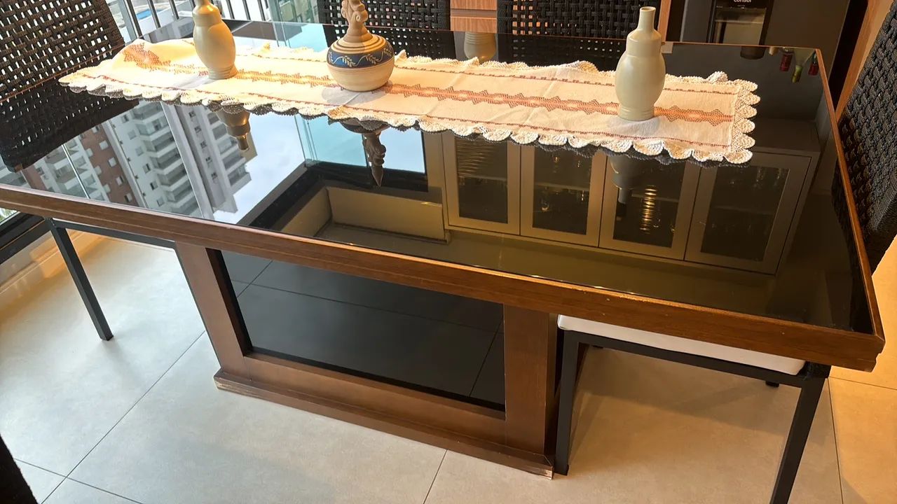 Mesa vidro preta - Foto 2