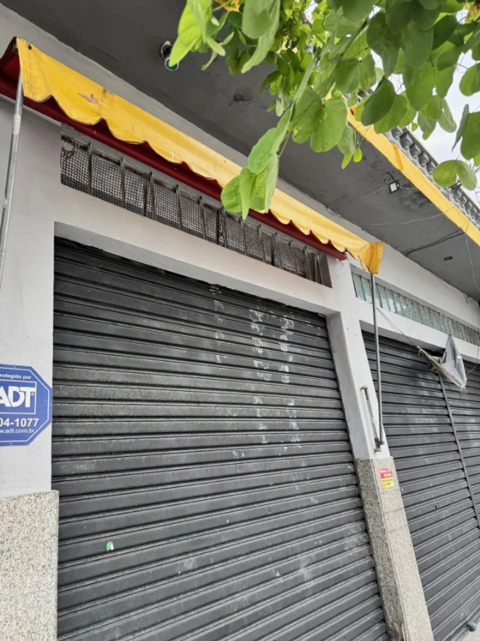 Awning for shop or other coverage and protection.