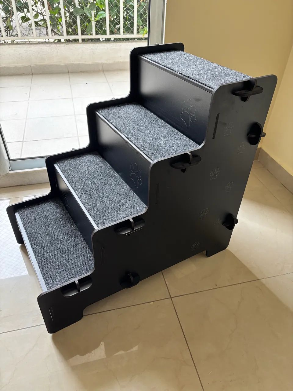 Escada Pet Cachorro Gato em MDF com Carpete - Foto 3