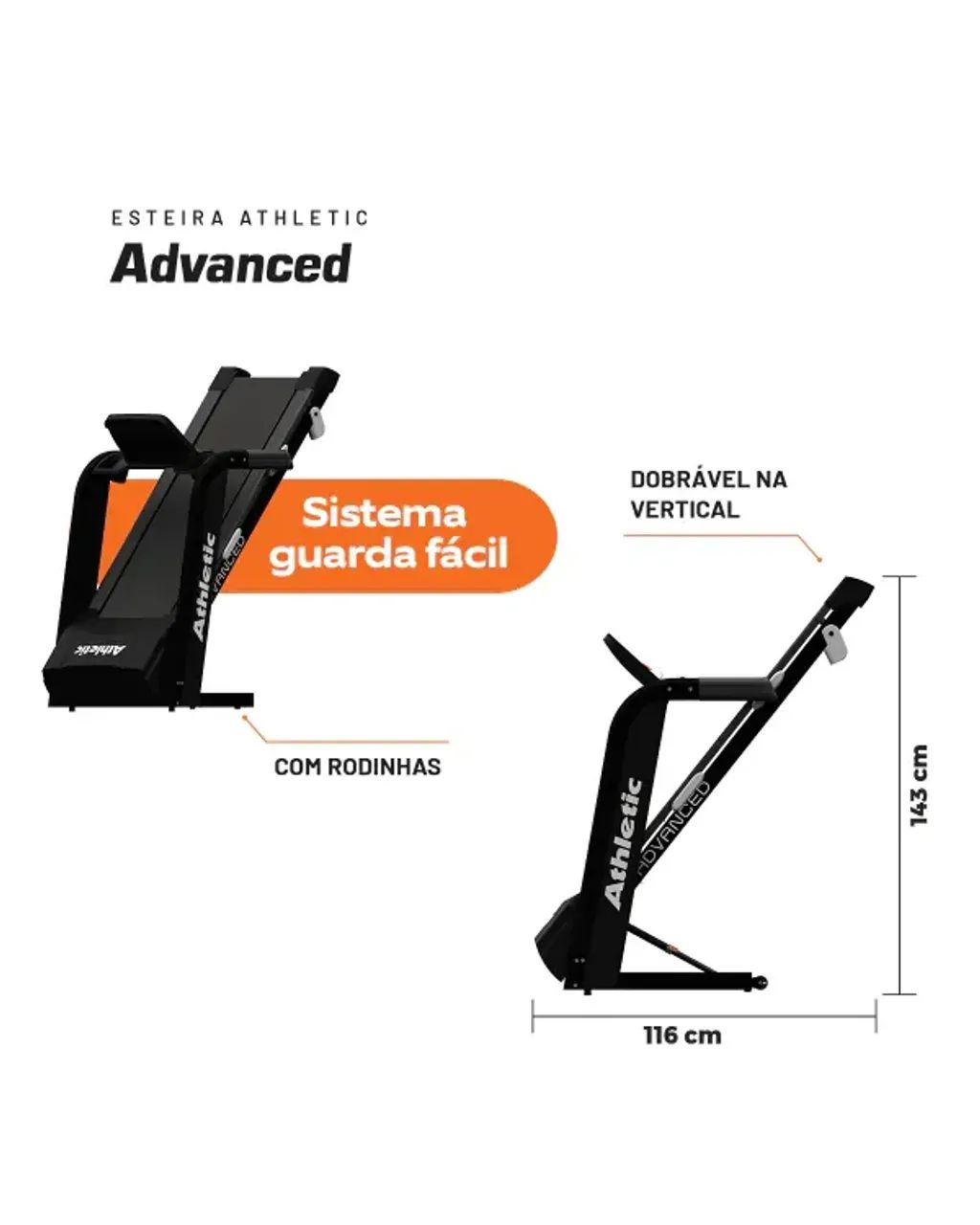 Esteira Athletic Advanced - elétrica, 16km/h, inclinação automática - Foto 5