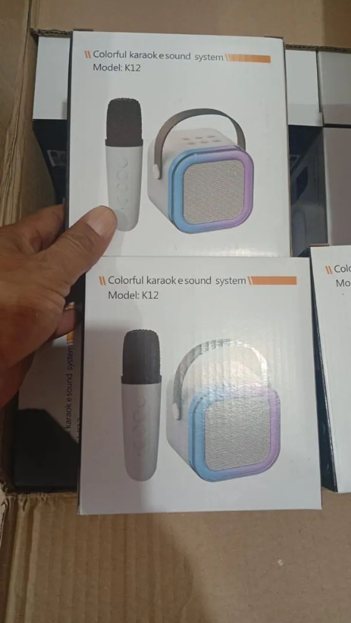 Caixinha de som karaoke 