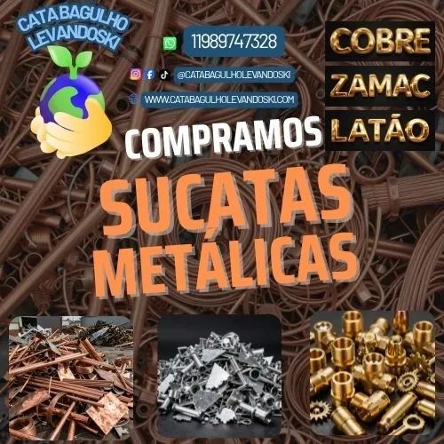 Compramos sucatas metálicas ( cobre, latão e zamac)