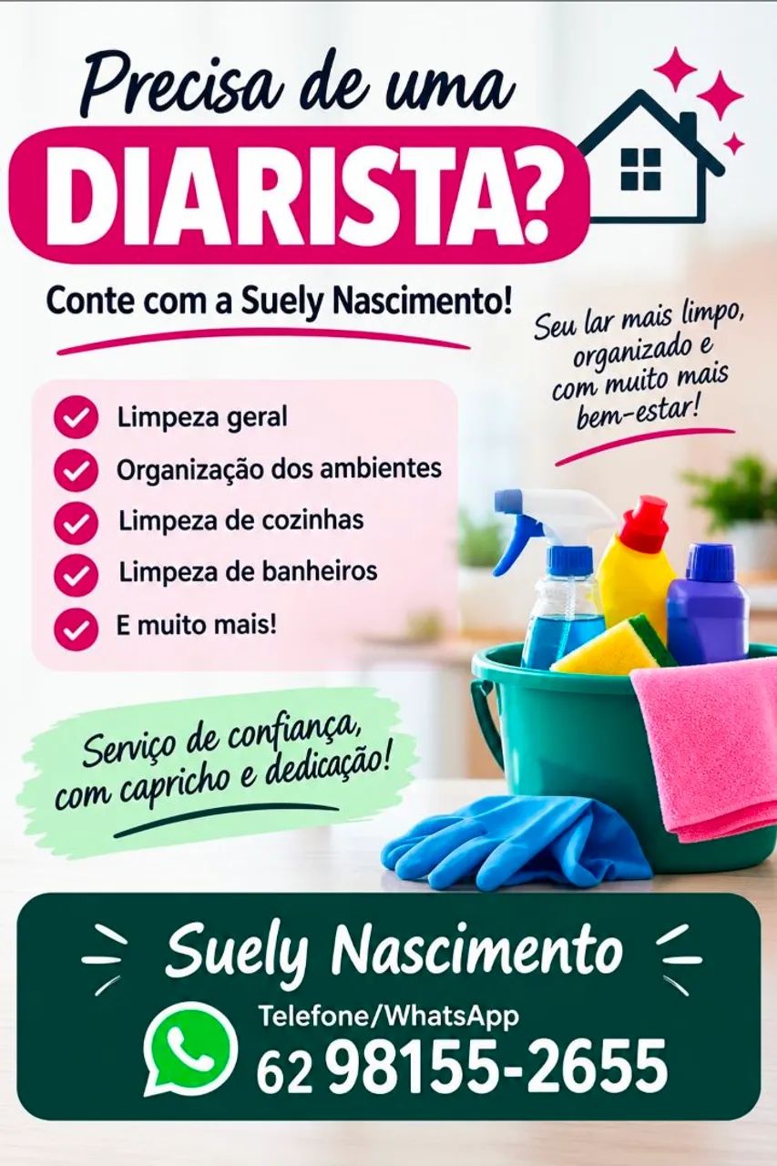 Ofereço meu serviço de faxina