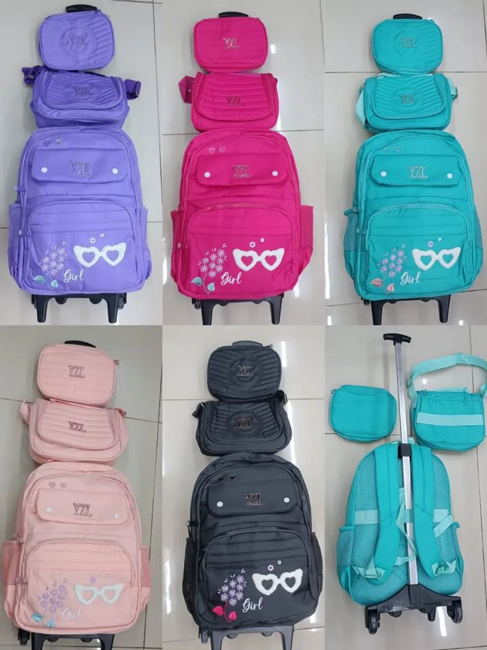 Kit mochila lancheira e estojo escolar juvenil  - Foto 2