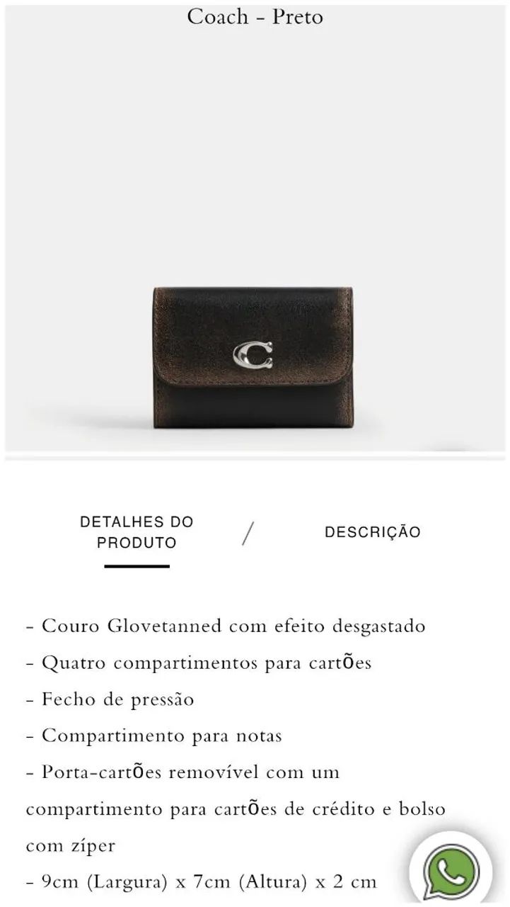 Carteira Coach original ( leia o anuncio )