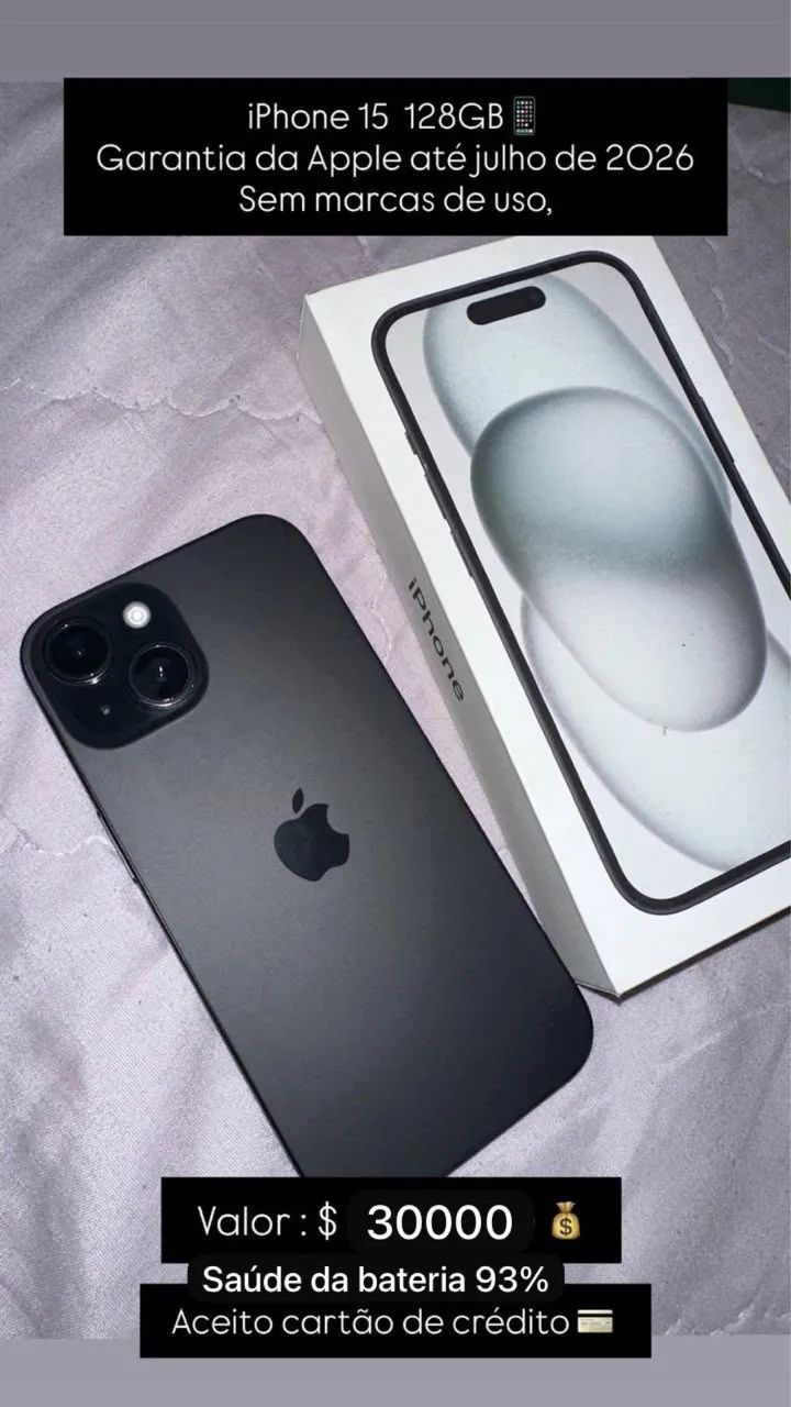IPHONE 15 128 GB COM GARANTIA APPLE