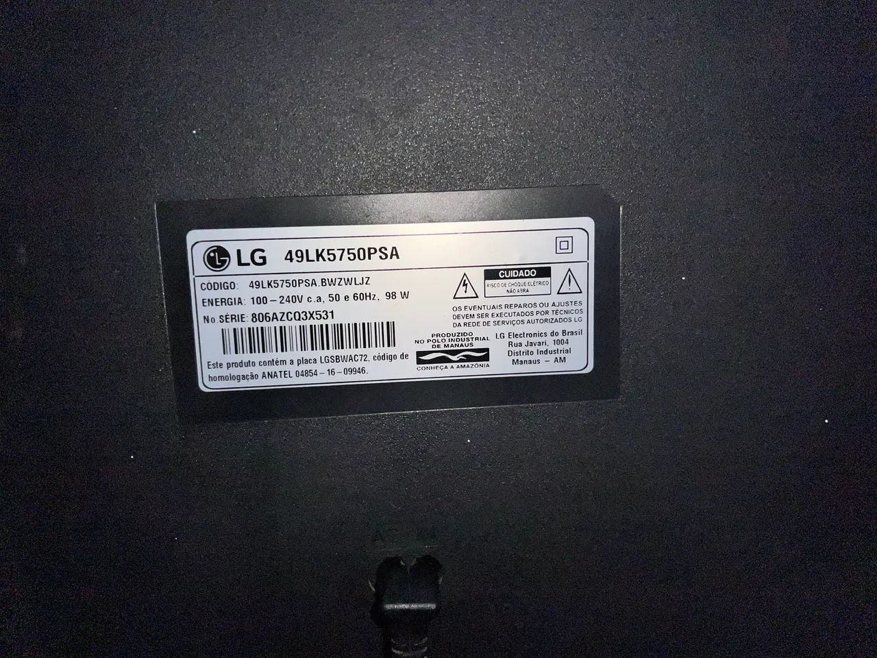 Smart Tv LG 49 Polegadas com defeito - Foto 4