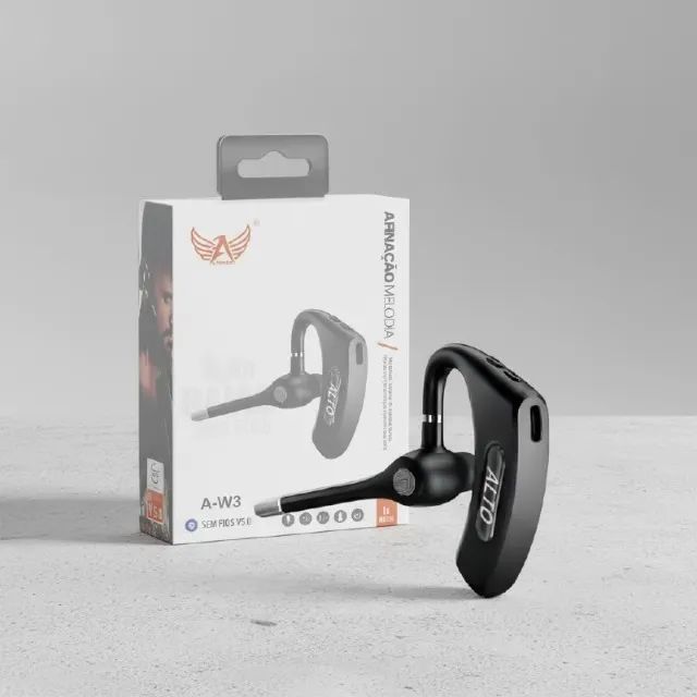Fone De Ouvido Bluetooth Bidirecional Com Microfone Altomex Preto