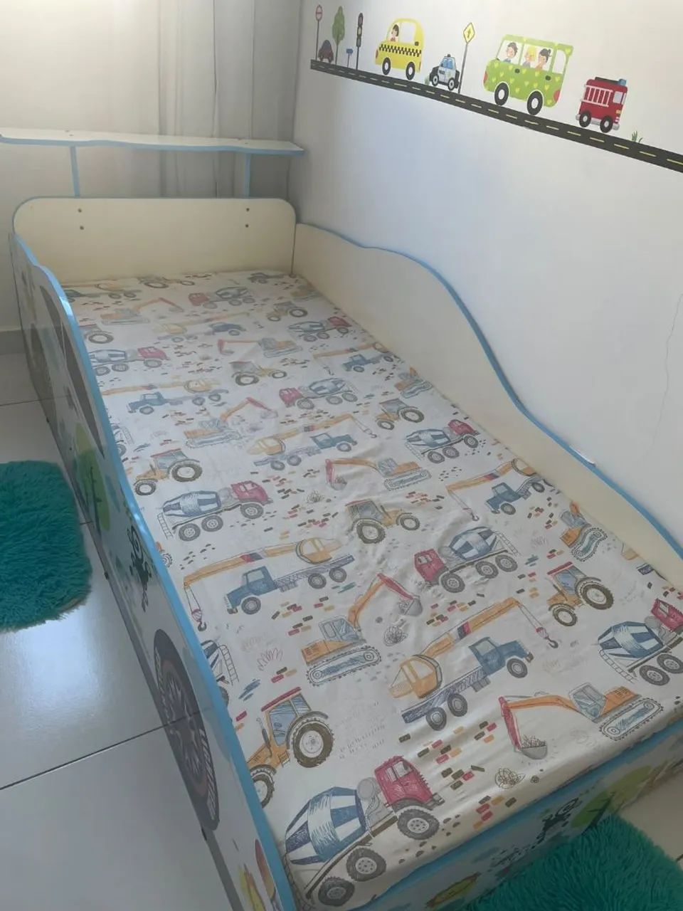 Cama com colchão d28 solteirão, 100%mdf