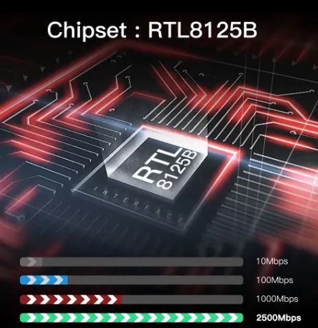Placa de rede PCI-E para RJ45 - 10 Mbps, 100 Mbps, 2500Mbps, 2.5Gbps - Foto 5