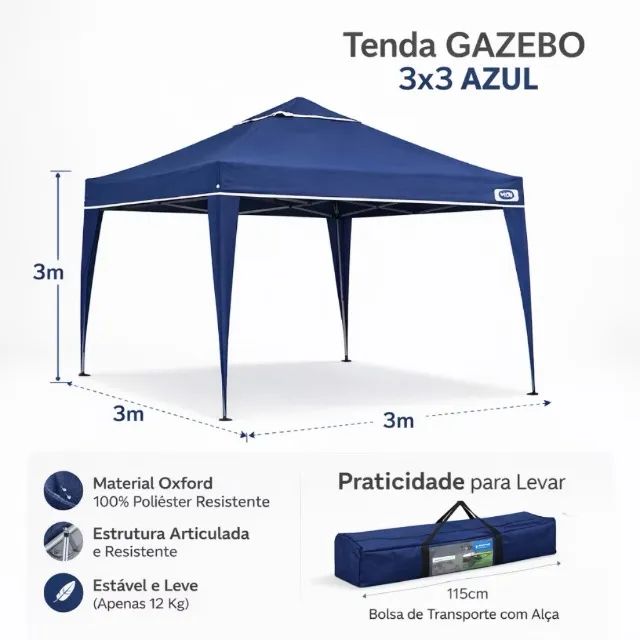 Gazebo Mor Completo Nunca Usado - Foto 4
