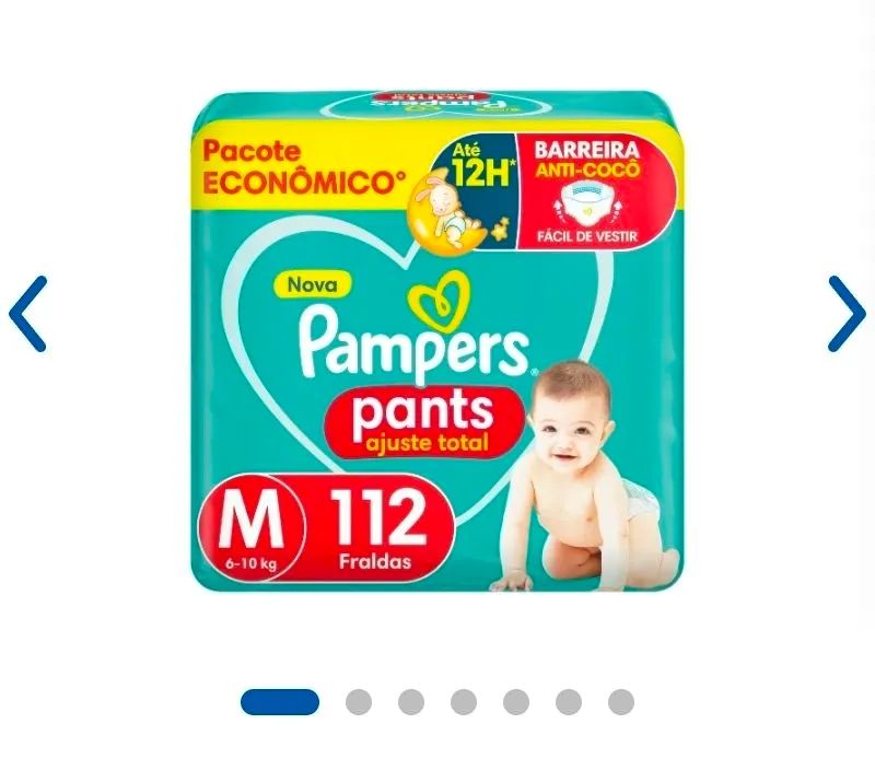 Fralda Pampers Pants M 112 unidades