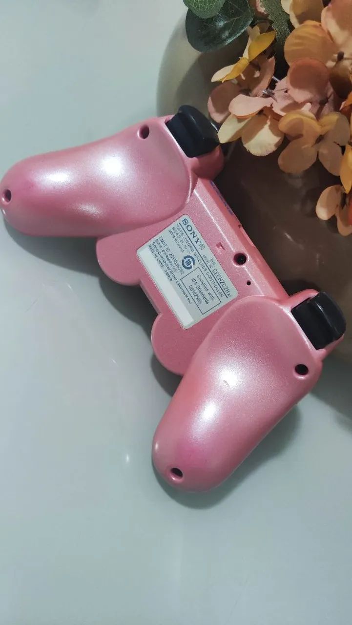 Controle PS3 rosa perolizado  - Foto 2