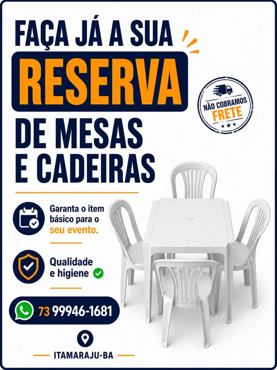 ALUGUEL DE MESAS E CADEIRAS - Foto 3