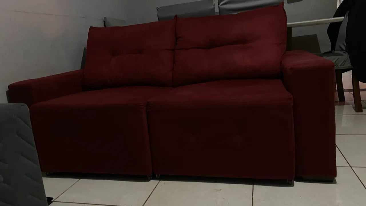 Sofá vermelho retrátil - Foto 3
