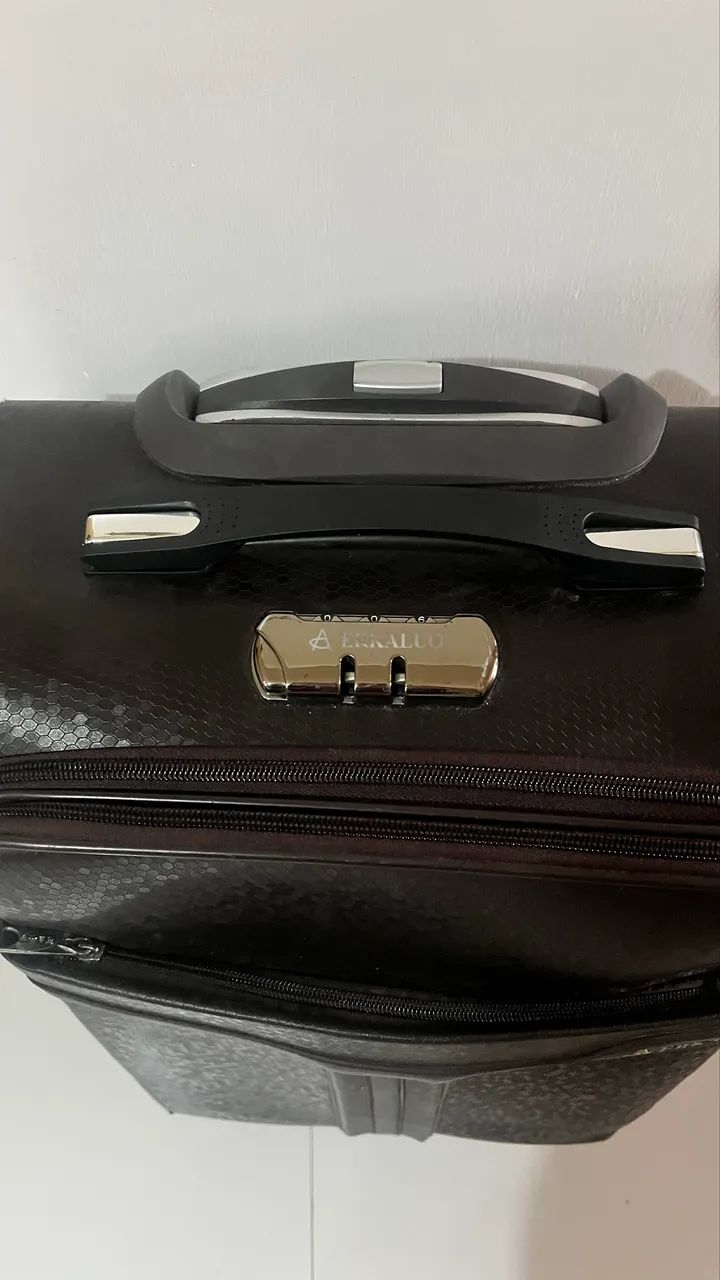 Mala em couro para viagens -10kg(capacidade) - Foto 4