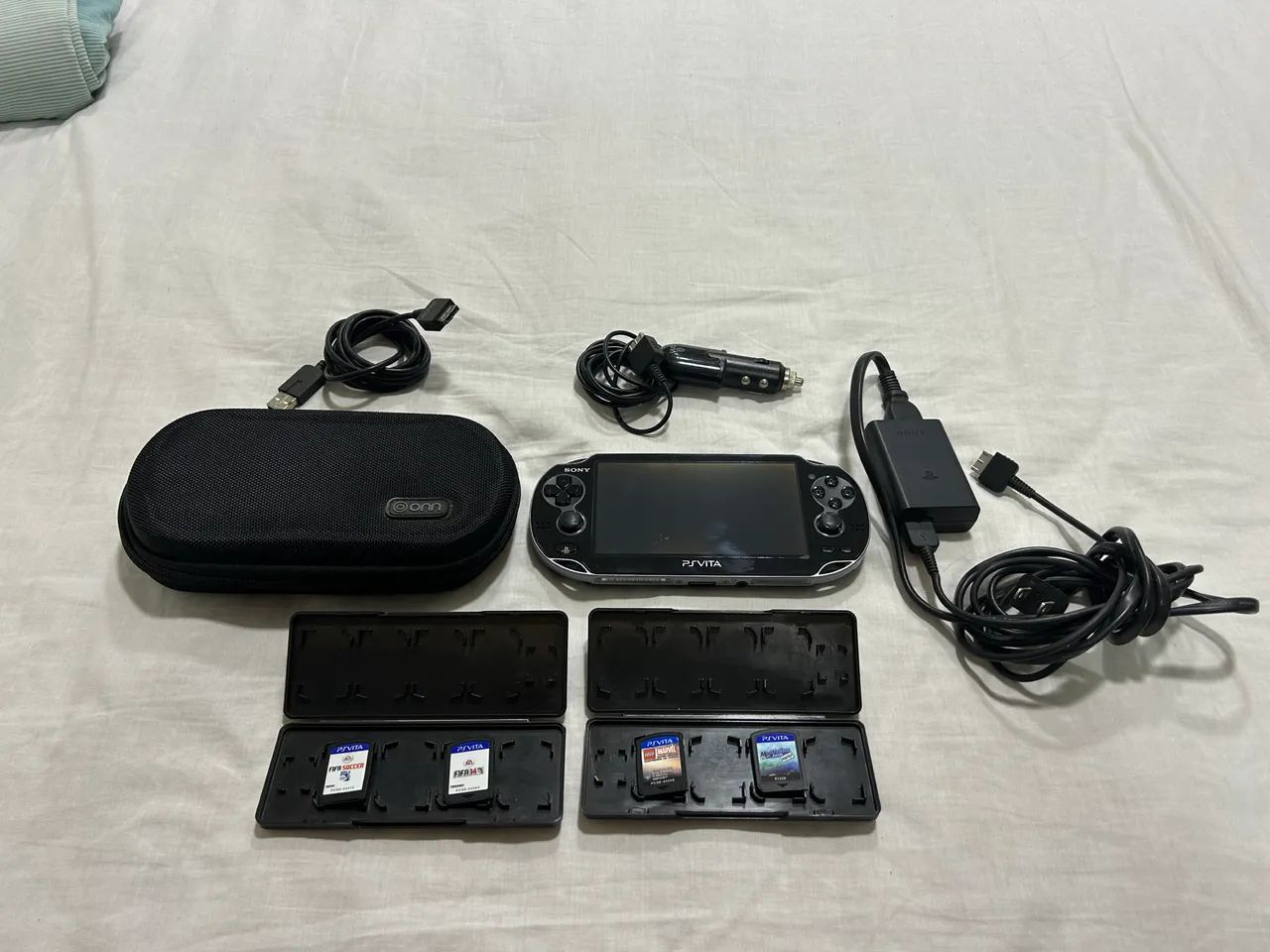 Ps Vita Console Sony Playstation Completo Impecável Cib Preto