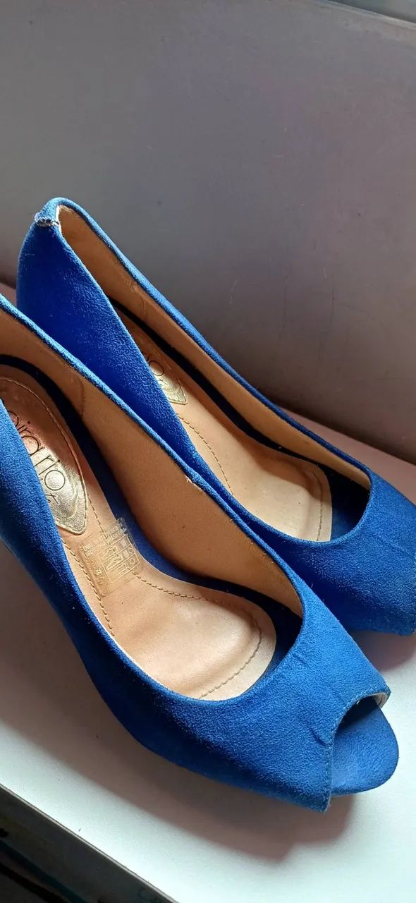 Sapato Azul Royal Camurça - Foto 3