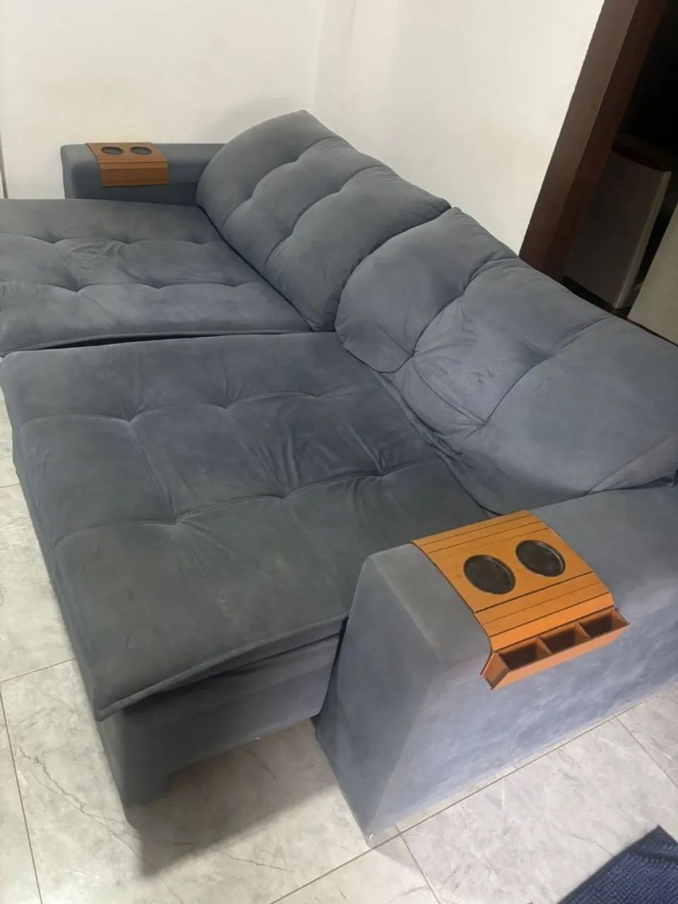 Sofá retrátil e reclináveis 4 lugares - Foto 4