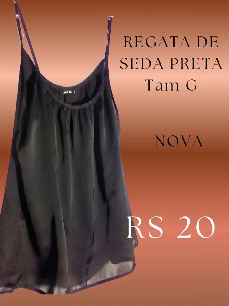 Regata de seda preta G