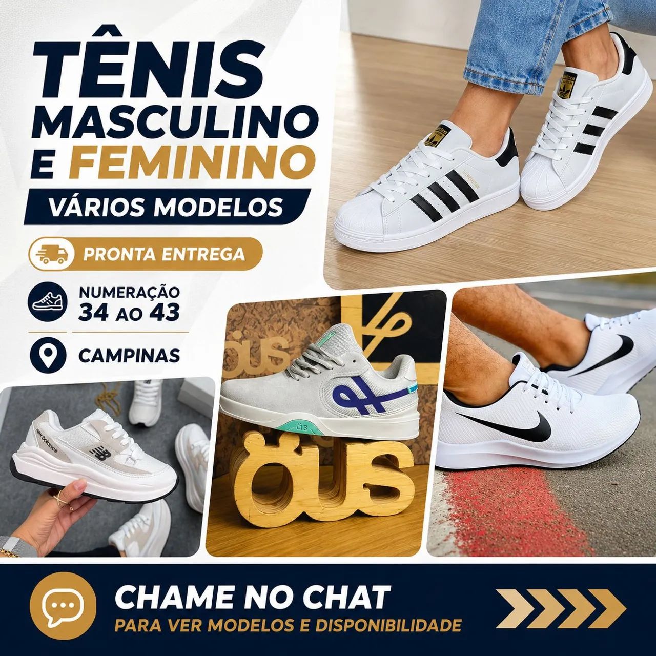 Tênis feminino e masculino