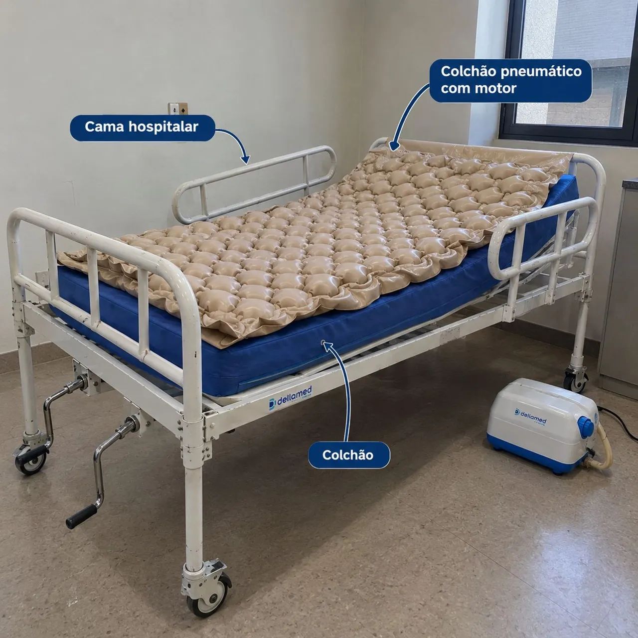 KIT CAMA HOSPITALAR COMPLETO - DELLAMED - Foto 2