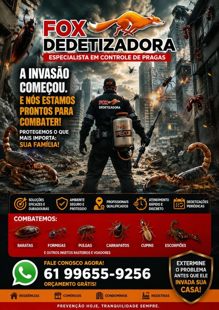 Dedetização baratas e escorpião 