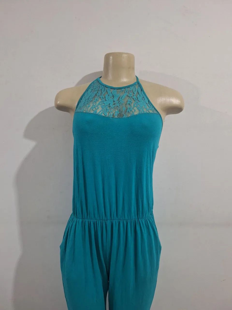 Macacão longo feminino verde  - Foto 2