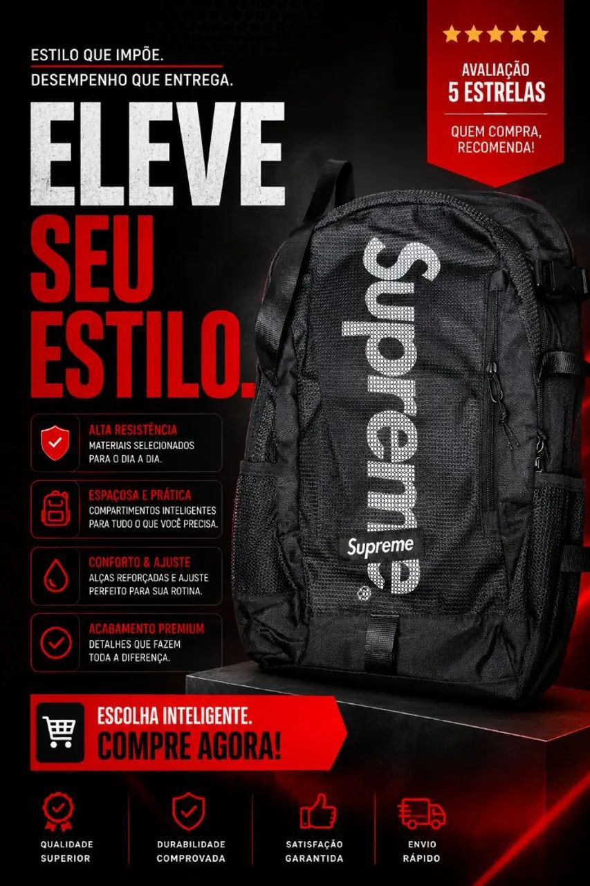 Mochila supreme preta